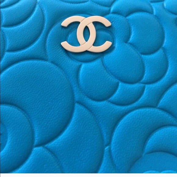 CHANEL Handbags - CHANEL Turquoise IPad holder.  New Never Used.